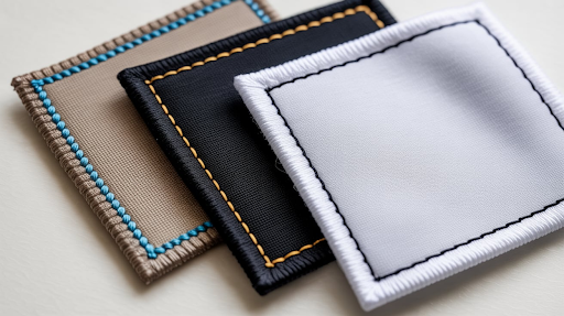 Custom fabric patches with different border treatments