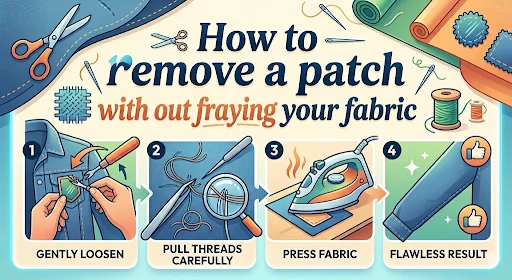 Custom Patches are a way to personalize your clothes, cover up holes, and show off your style. But sometimes you want to take them off. Detaching a patch can be tricky and may damage your fabric, if you are not careful enough, whether you are removing a sew on patch or an iron on patch.